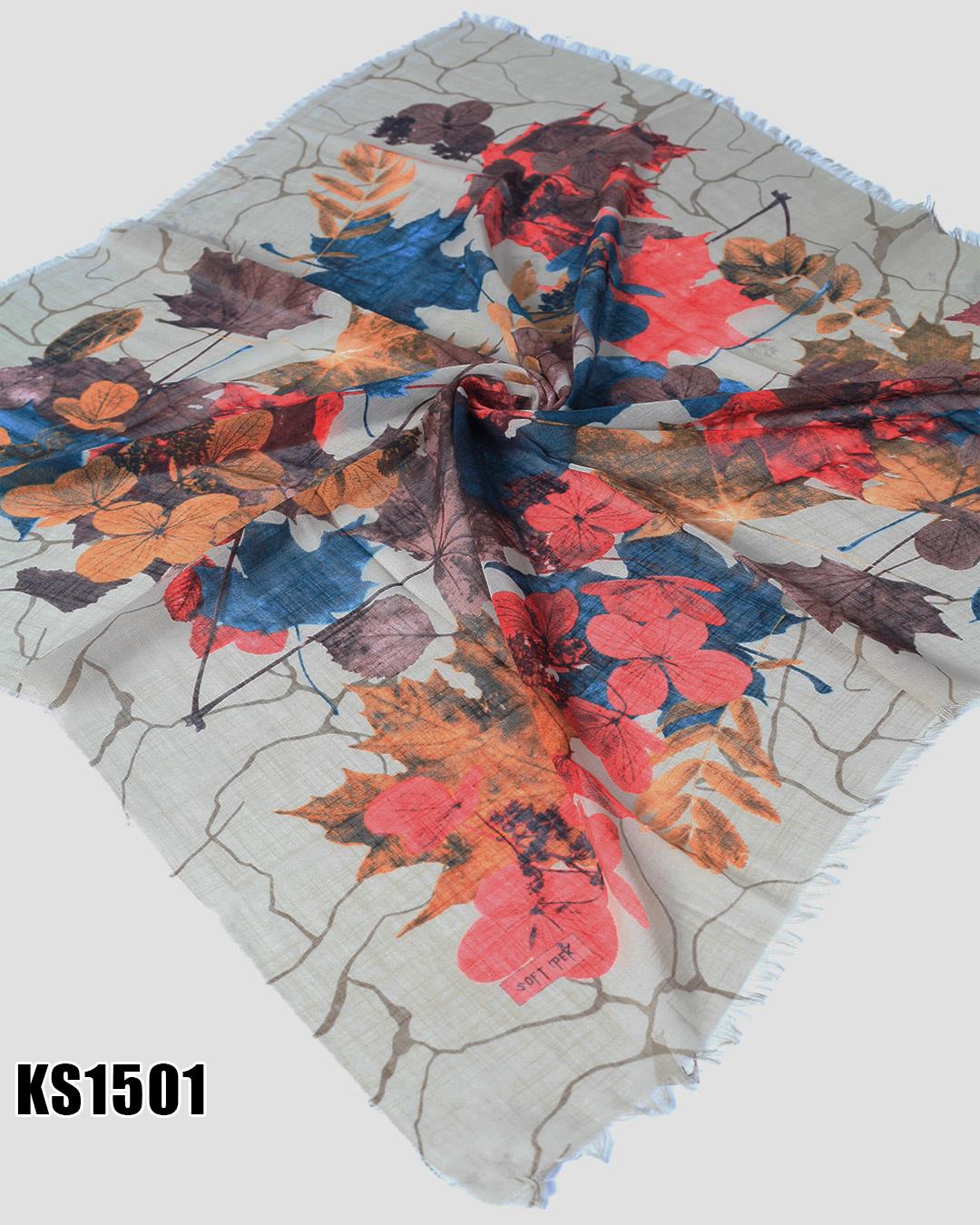 Soft İpek 100*100cm Flamlı Eşarp KS1501-1302KS1501