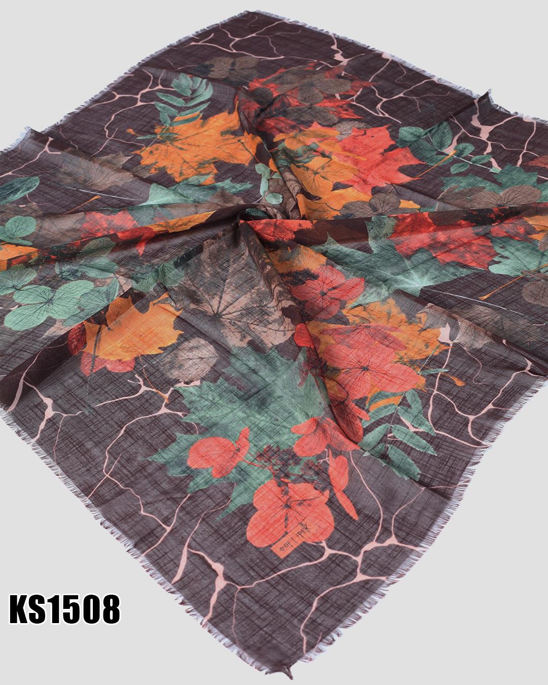 Soft İpek 100*100cm Flamlı Eşarp KS1508-1326KS1508