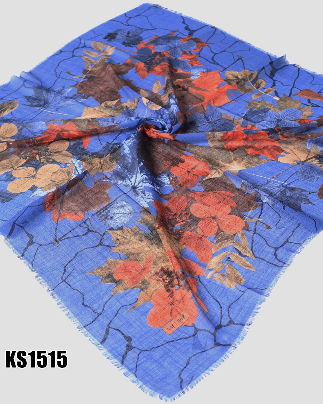 Soft İpek 100*100cm Flamlı Eşarp KS1515-1412KS1515