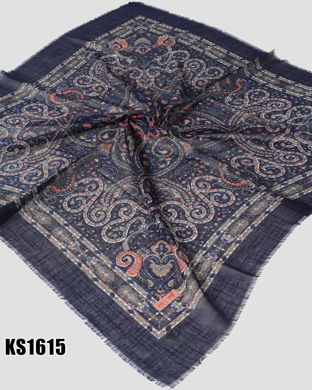 Soft İpek 100*100cm Flamlı Eşarp KS1615-1509KS1615