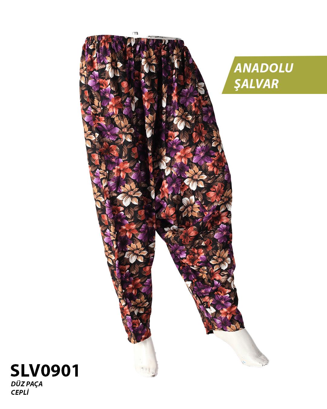 Viskon Düz Palça Anadolu Şalvar (Cepli) SLV0901-10403SLV0901