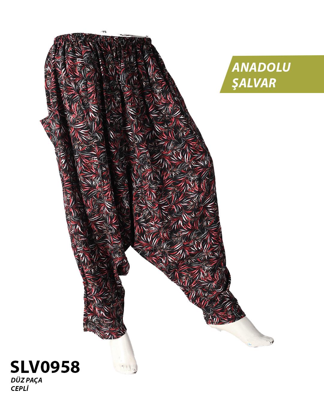 Viskon Düz Palça Anadolu Şalvar (Cepli) SLV0958-12303SLV0958