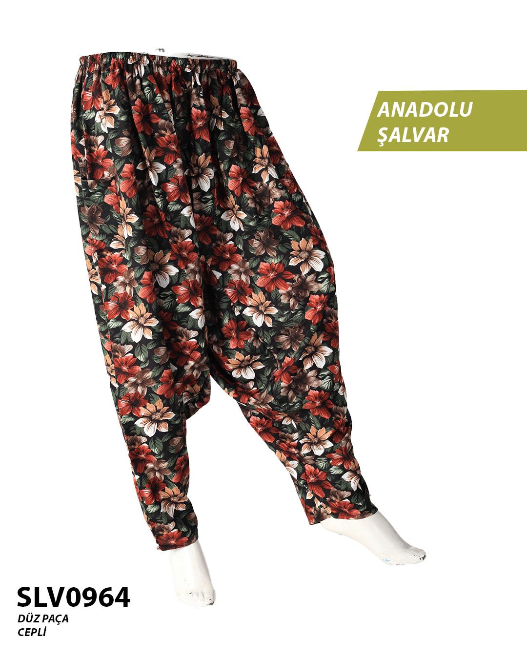 Viskon Düz Palça Anadolu Şalvar (Cepli) SLV0964-12607SLV0964