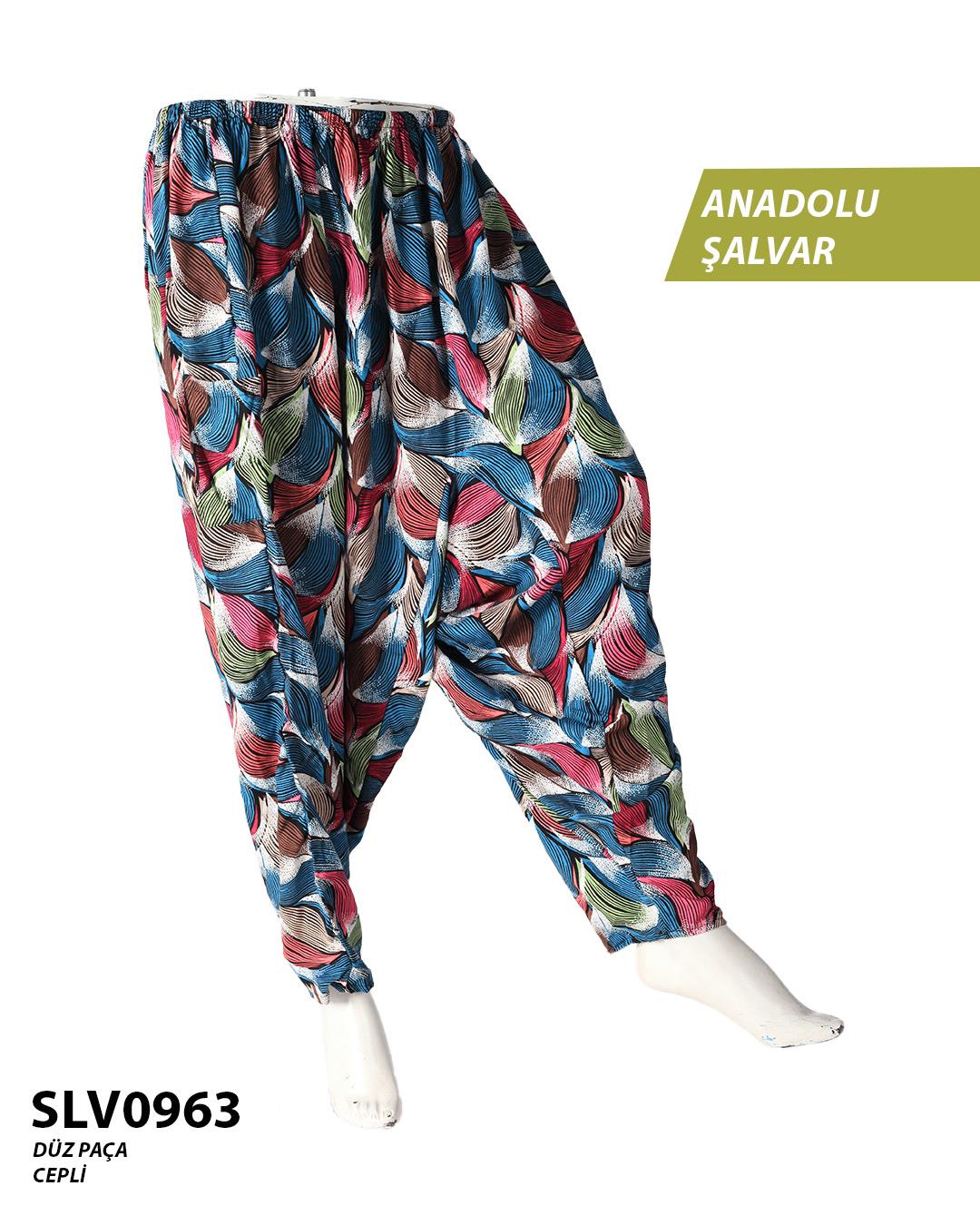 Viskon Düz Palça Anadolu Şalvar (Cepli) SLV0963-12408SLV0963