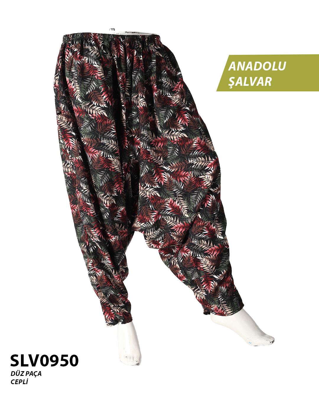 Viskon Düz Palça Anadolu Şalvar (Cepli) SLV0950-12009SLV0950