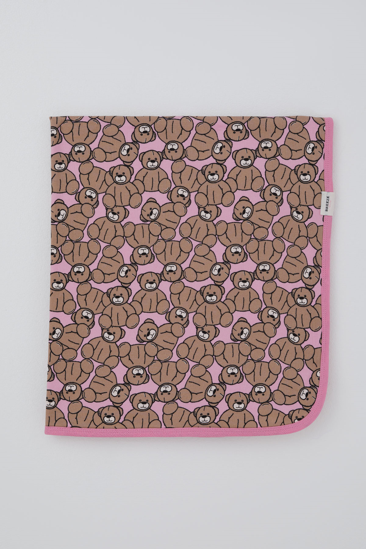 Breeze  Yenidoğan Bebek Battaniyesi Sevimli Oyuncak Ayıcık Desenli Pembe (Standart)