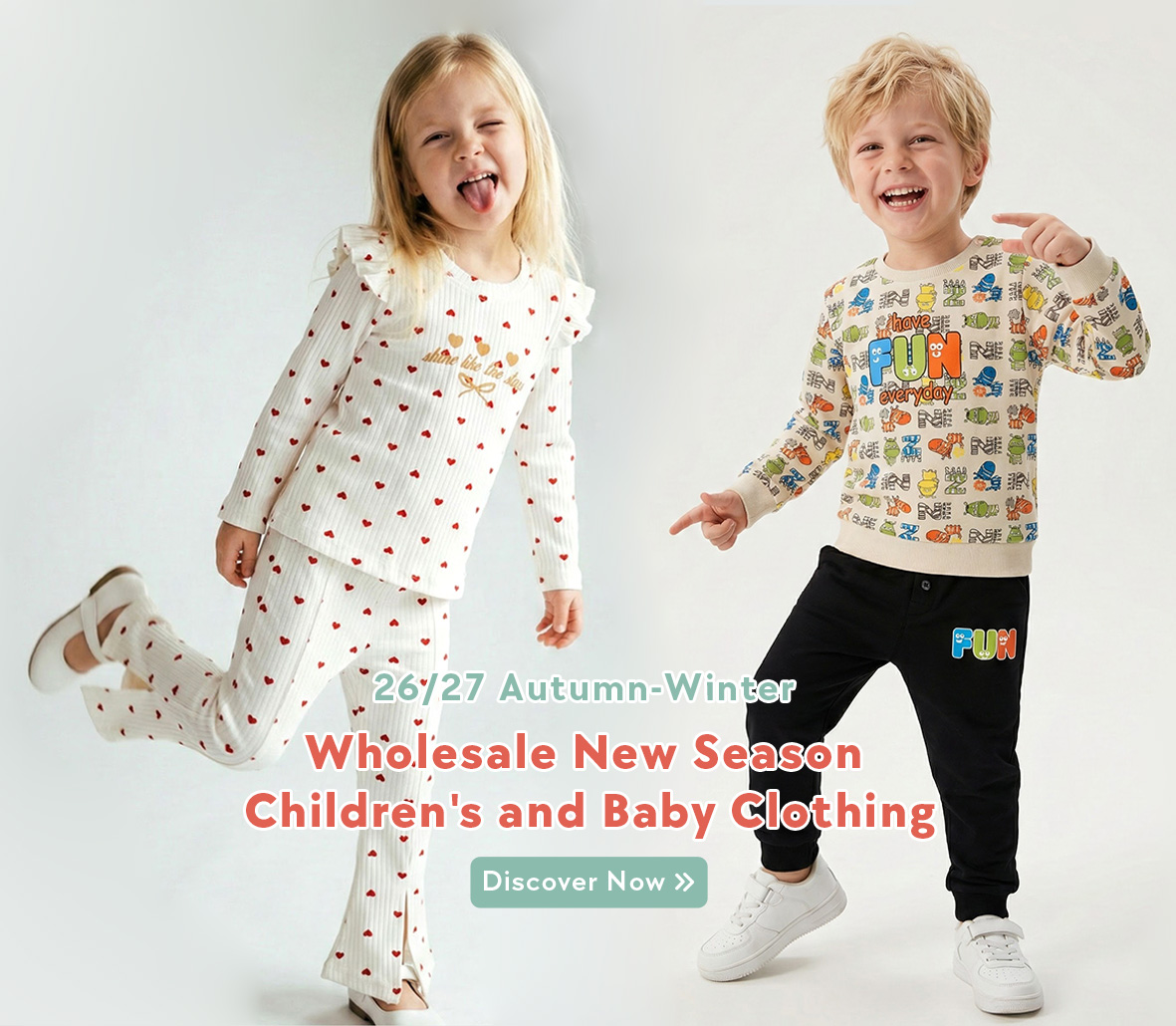 Discover the 26/27 Autumn-Winter collection of children's and baby clothing from Breeze at wholesale prices!