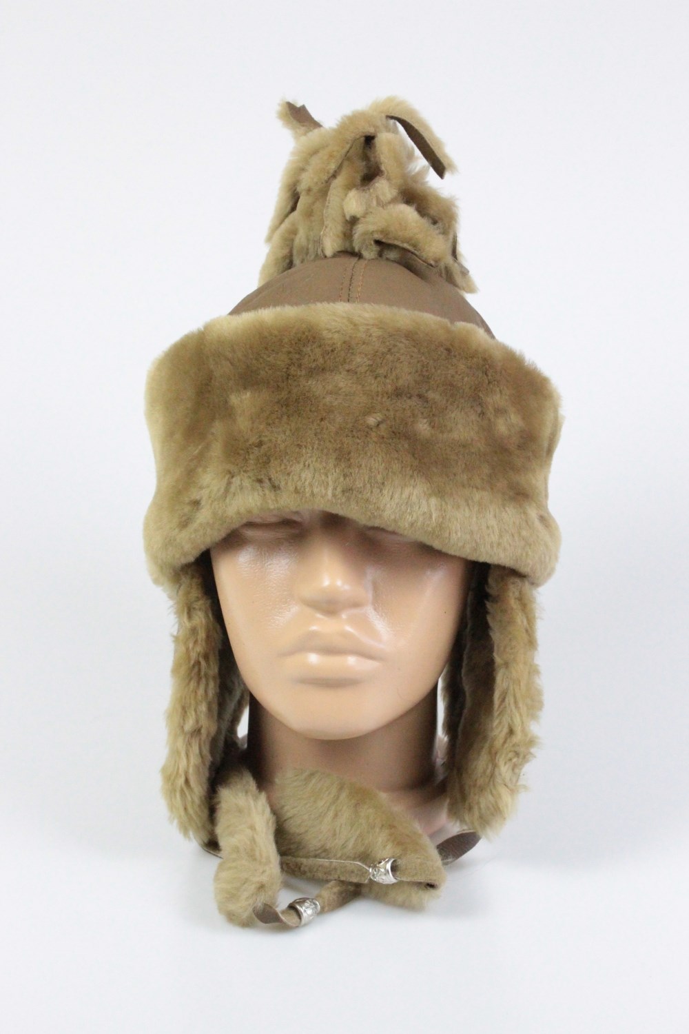 Kahverengi Deri Kadın Kalpak Şapka 01