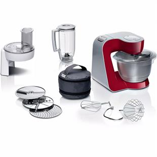 Bosch MUM58720 1000 W Kırmızı-Gümüş Mutfak Makinesi