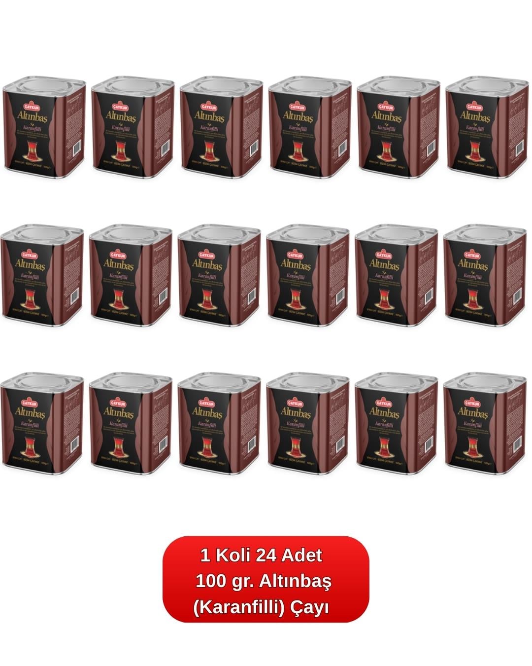 Altınbaş Çayı Teneke Kutu (Karanfilli) 100 gr. 24'lü Koli 