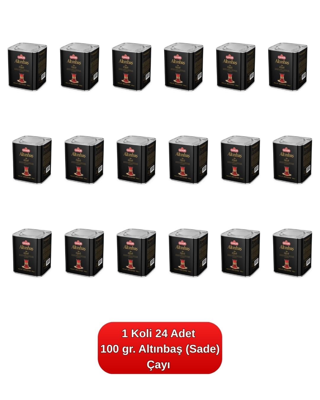 Altınbaş Çayı Teneke Kutu (Sade) 100 gr. 24'lü Koli 