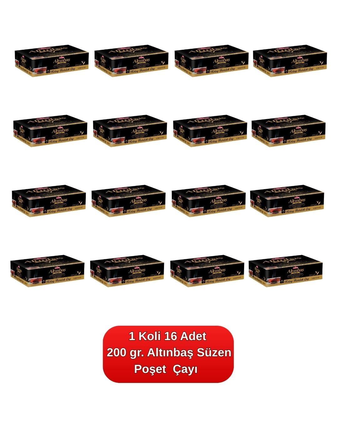 Altınbaş Demlik Süzen Poşet Çayı 200 gr. 16'lı Koli