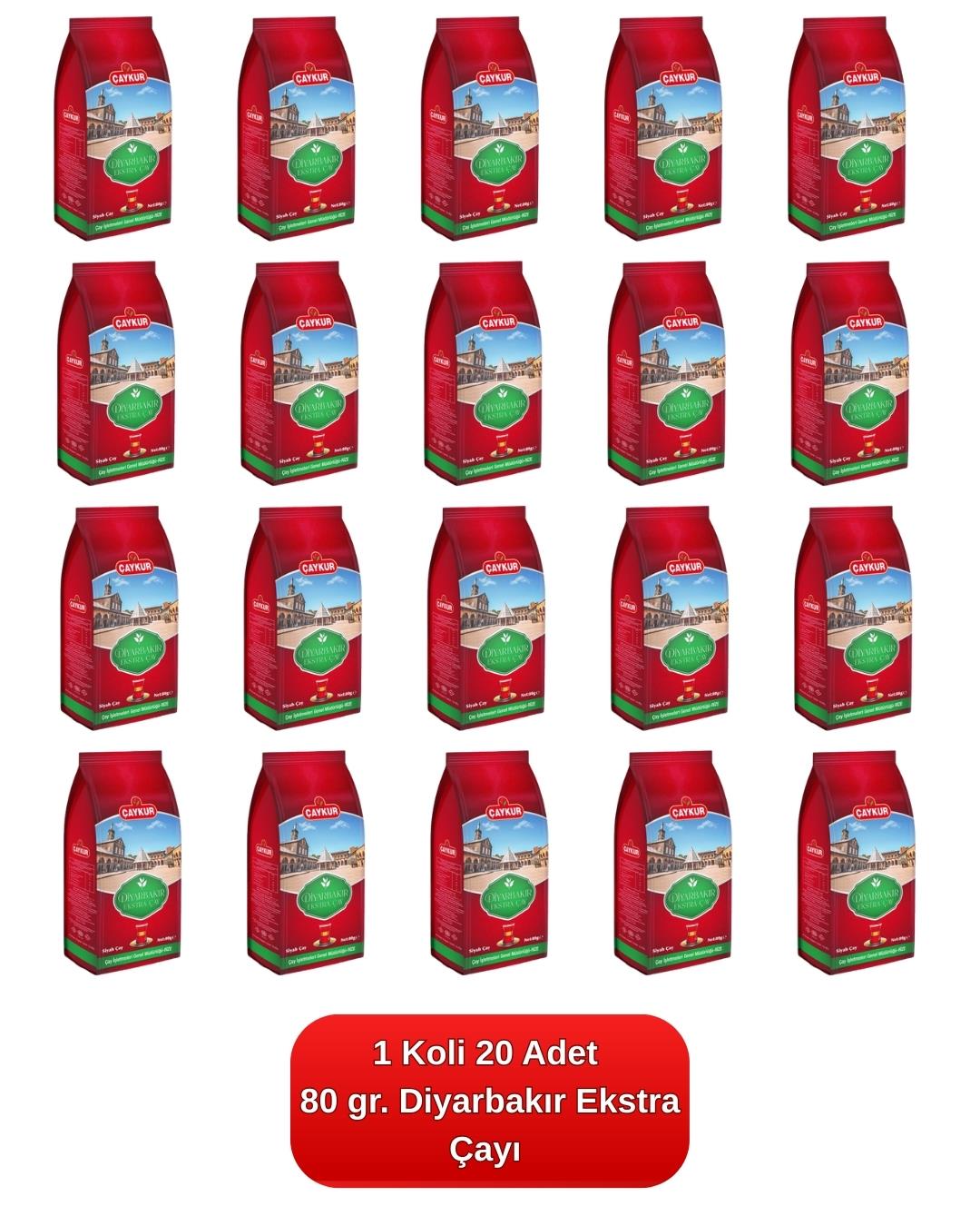 Diyarbakır Ekstra Çay 80 gr. 20'li Koli