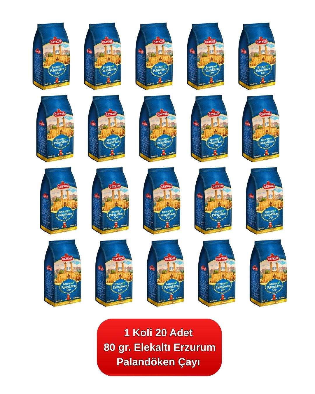 Elekaltı Erzurum Palandöken Çayı 80 gr. 20'li Koli