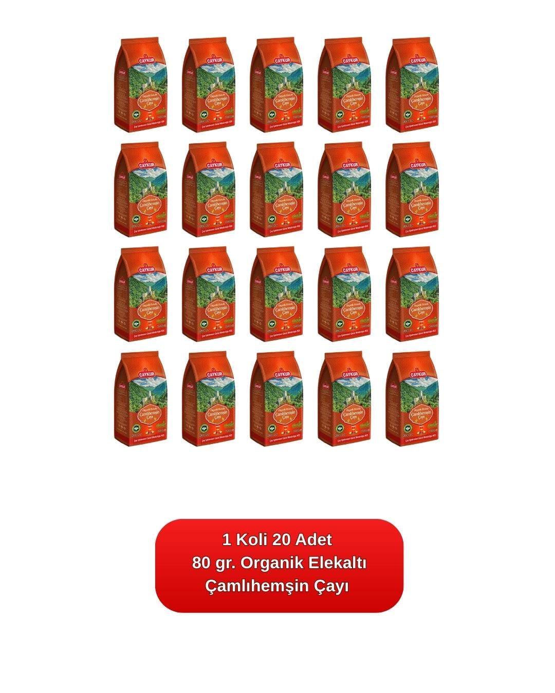 Organik Elekaltı Çamlıhemşin Çayı 80 gr. 20'li Koli 