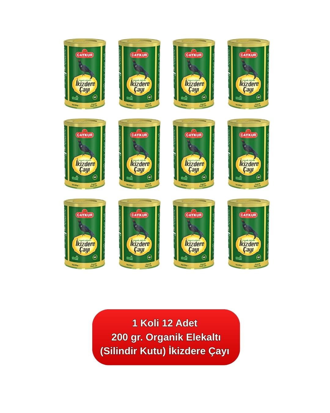 Organik Elekaltı (Silindir Kutu) İkizdere Çayı 200 gr. 12'li Koli
