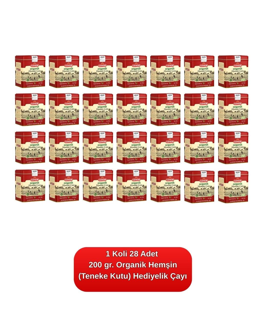 Organik Hemşin Hediyelik (Teneke Kutu) 200 gr. 28'li Koli 
