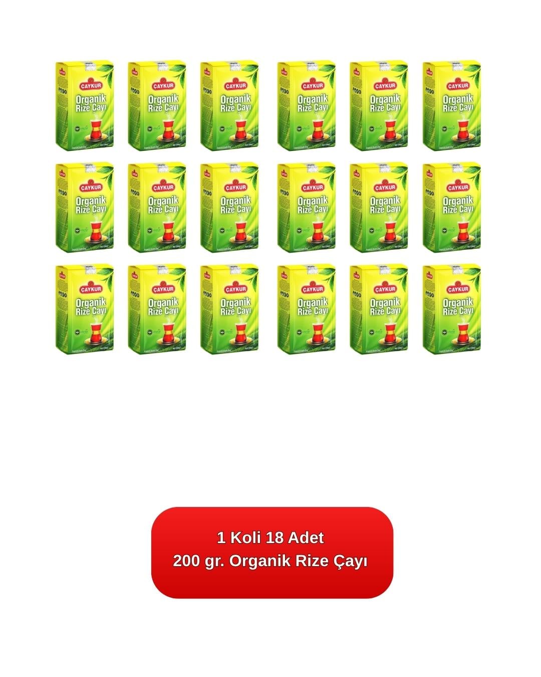 Organik Rize Çayı 200 gr. 18'li Koli 