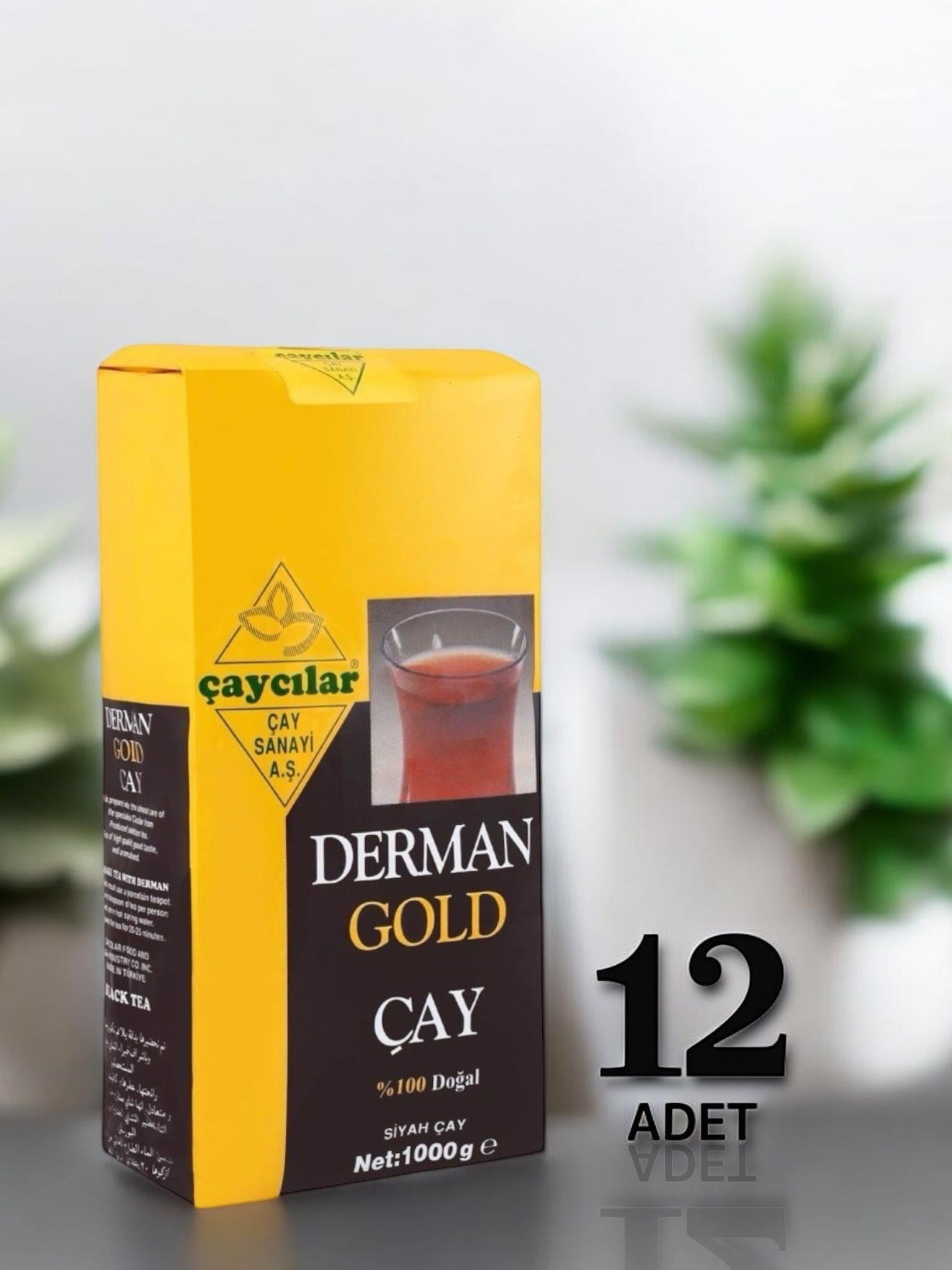 Derman Gold Çay 1000 gr 12li Koli