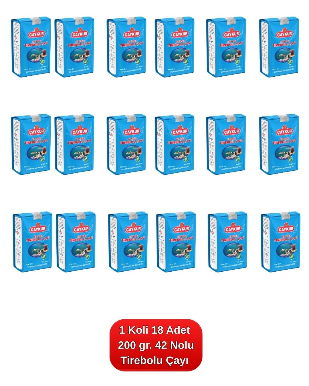  42 Nolu Tirebolu Çayı 200 gr. 18'li Koli