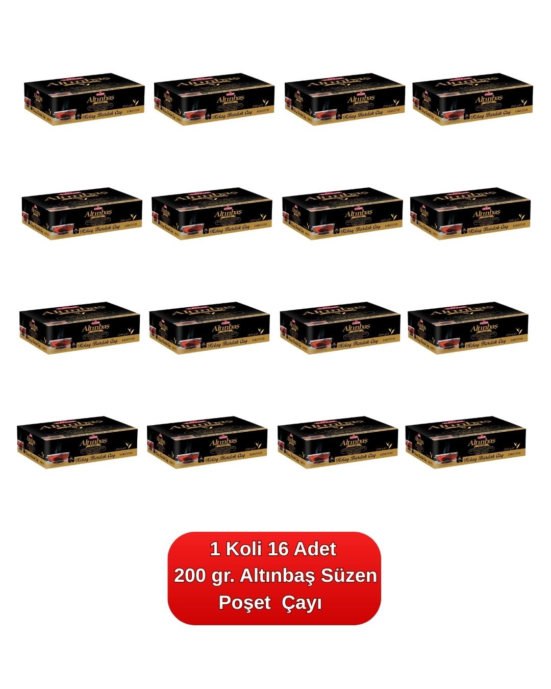 Altınbaş Demlik Süzen Poşet Çayı 200 gr. 16'lı Koli