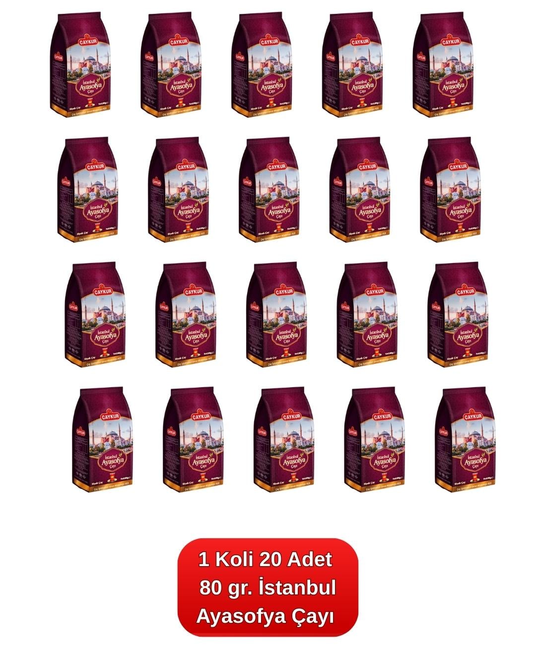 Elekaltı İstanbul Ayasofya Çayı 80 gr. 20'li Koli