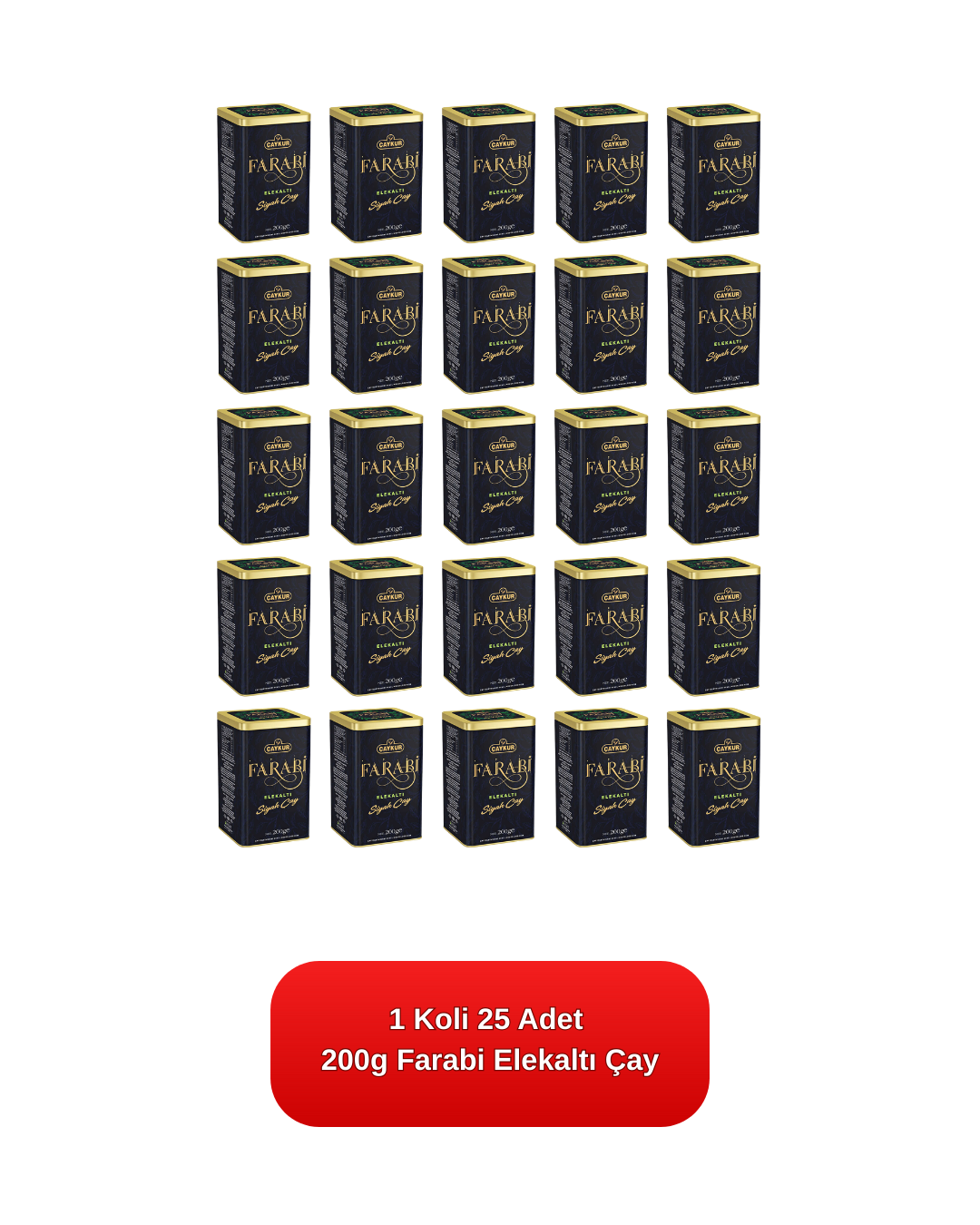 Farabi Elekaltı Çay 200 gr. 25'li Koli
