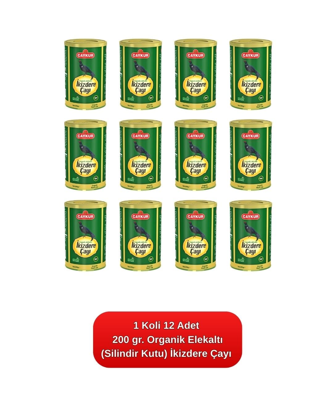 Organik Elekaltı (Silindir Kutu) İkizdere Çayı 200 gr. 12'li Koli