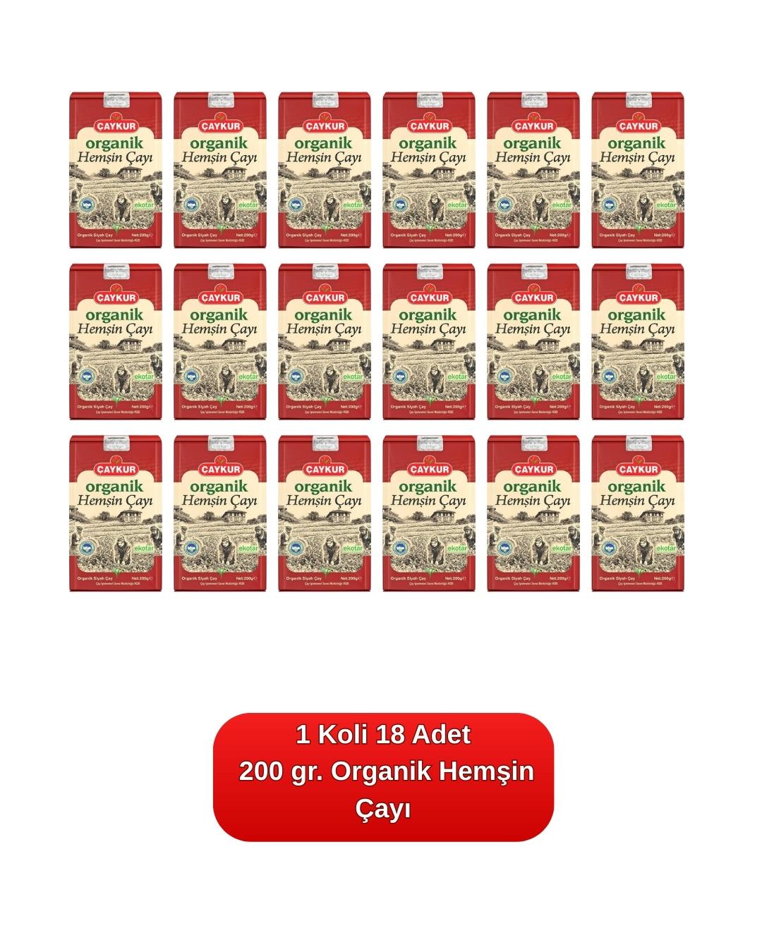 Organik Hemşin Çayı 200 gr. 18'li Koli