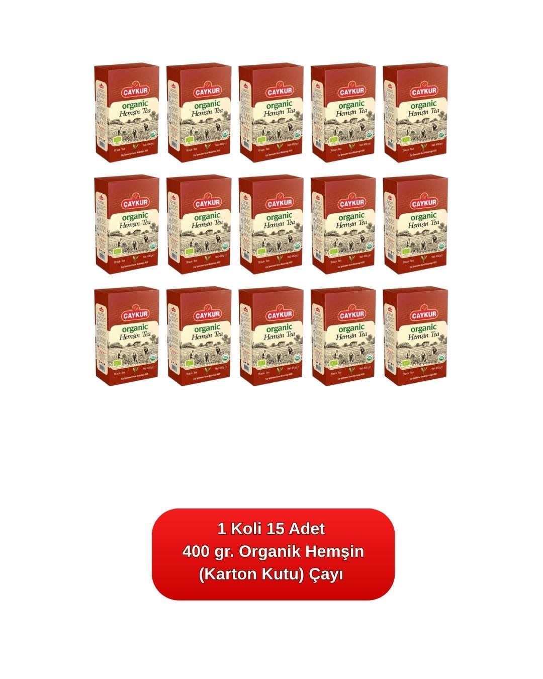 Organik Hemşin Çayı (Karton Kutu) 400 gr. 15'li Koli 