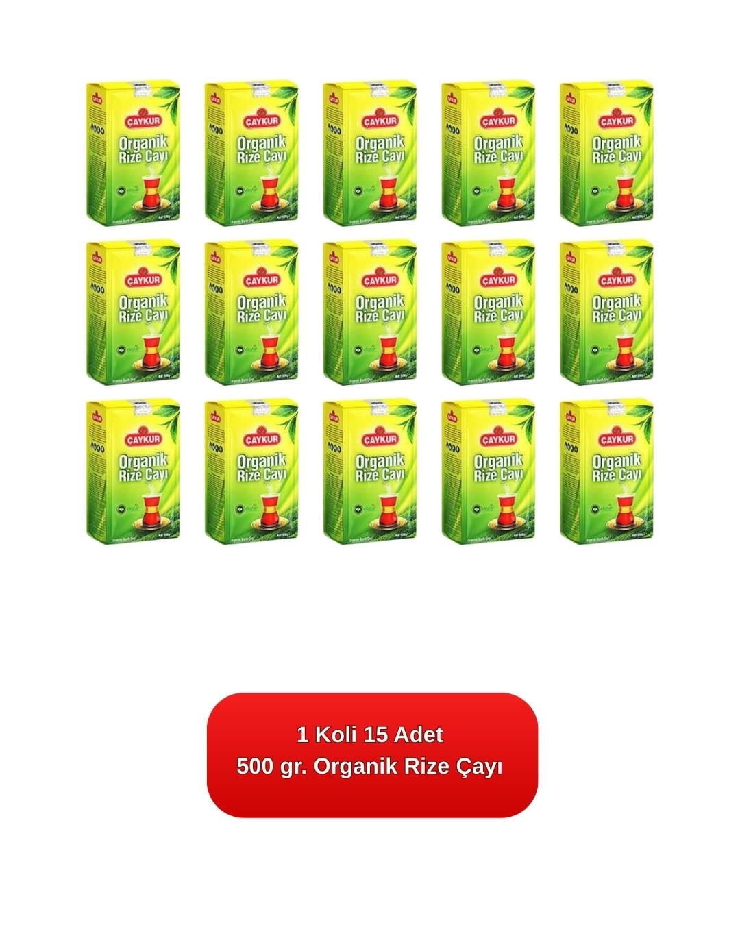 Organik Rize Çayı 500 gr. 15'li Koli 