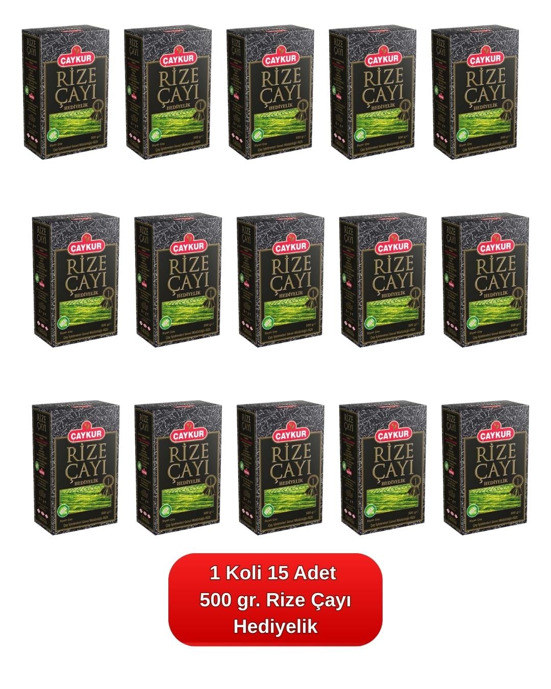 Rize Çayı Hediyelik 500 gr. 15'li Koli