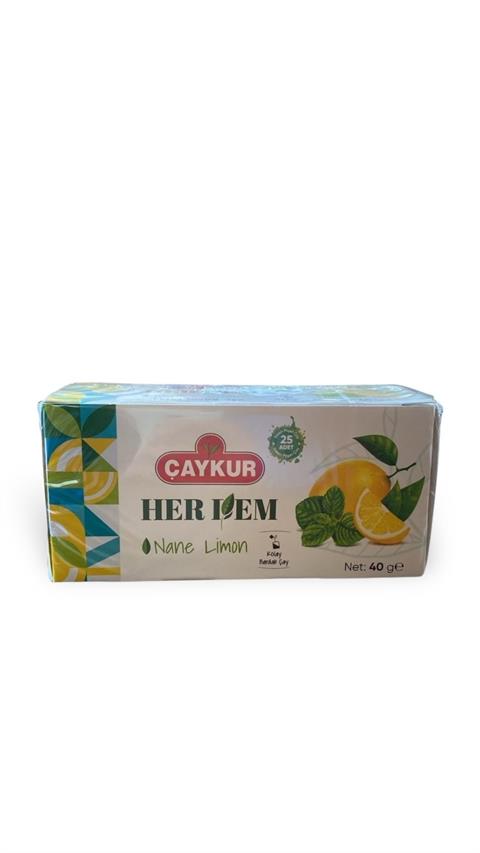 Herdem Yeşil Nane Limon Çayı Süzen Poşet 40 Gr