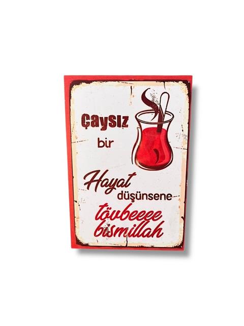 Dekoratif Duvar Yazıları ,Çay Konulu Yazıları