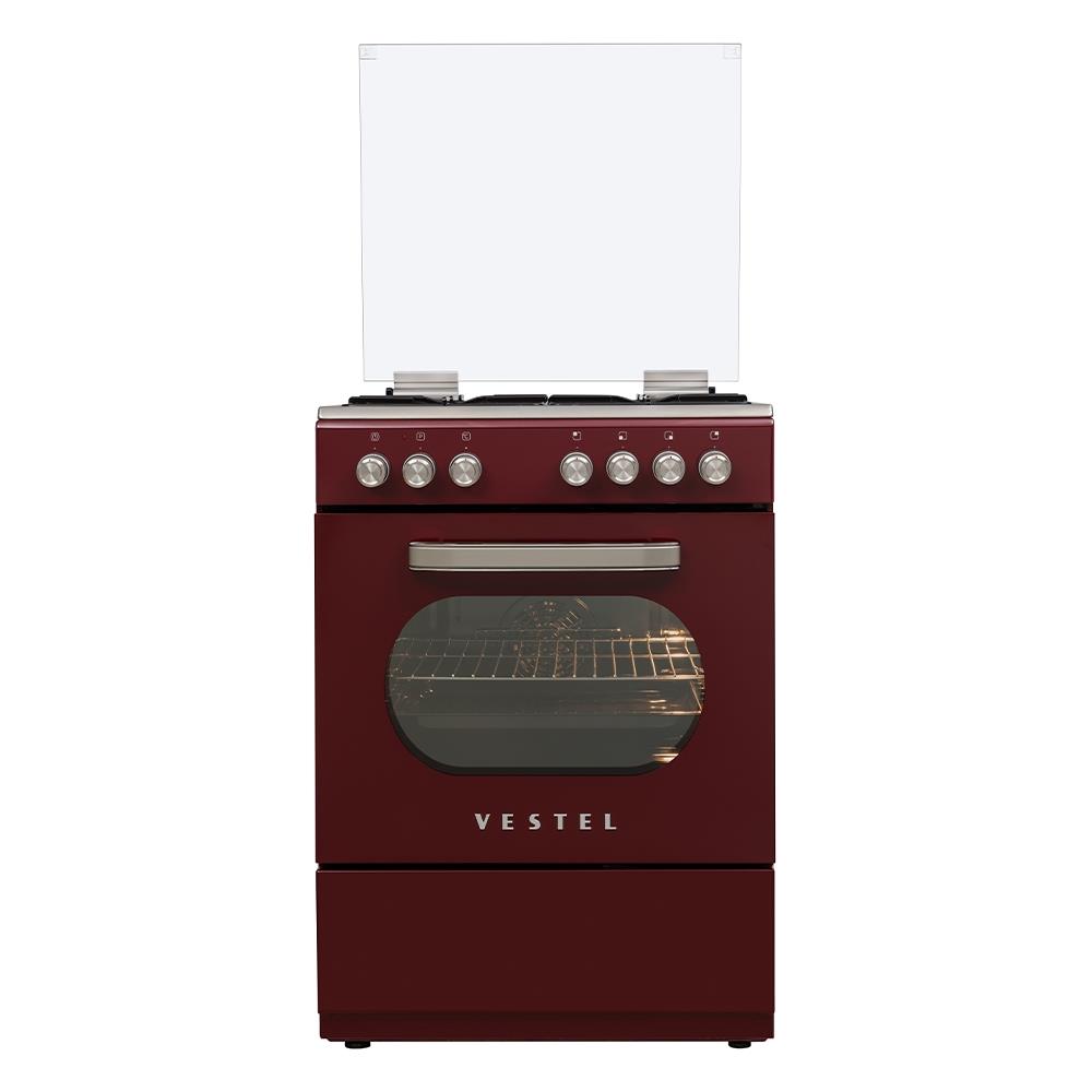 VestelAnkastre FırınlarVestel SF 8400 Retro Bordo 4 Gözü Gazlı A Enerji Sınıfı Solo Fırın