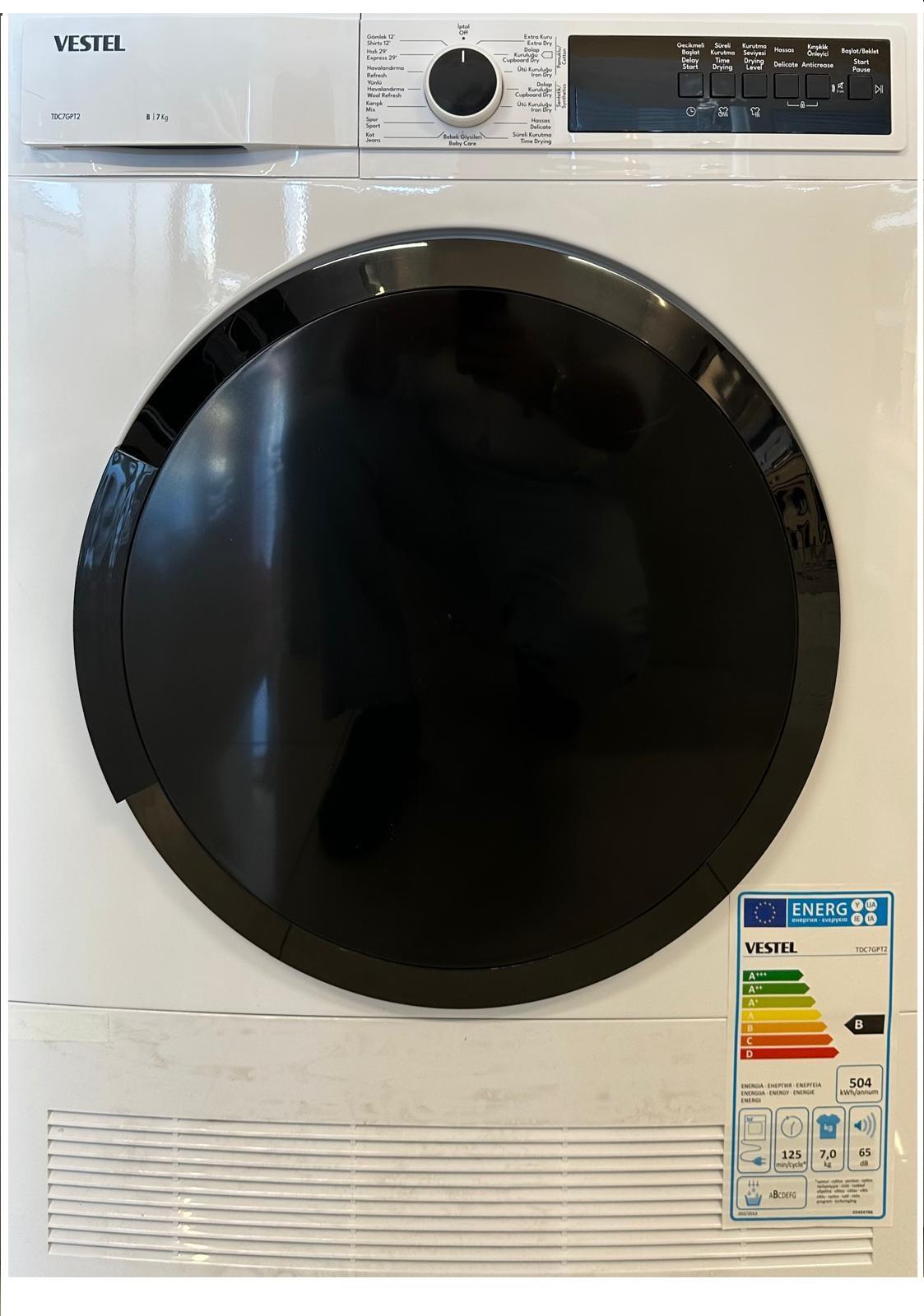 VestelÇamaşır Kurutma MakineleriVestel TDC7GPT2 7 kg Çamaşır Kurutma Makinesi Beyaz