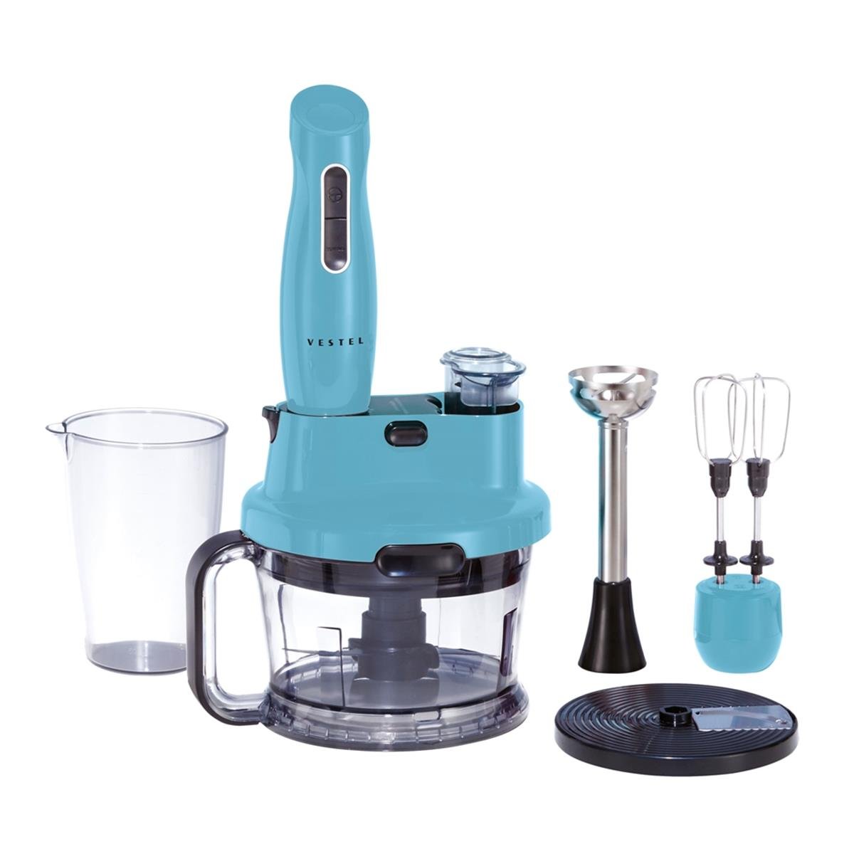 VestelEl BlenderiVESTEL RETRO MAVİ Multi Blender Seti