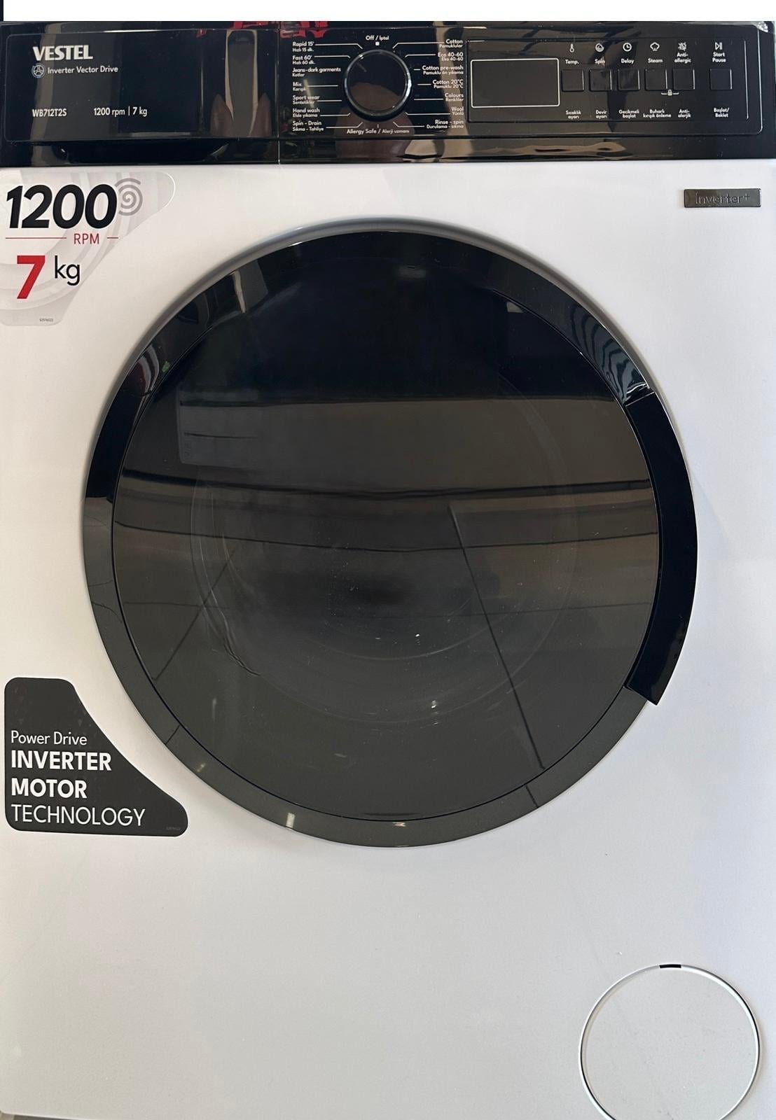 VestelÇamaşır MakineleriVestel WB712T2 S 7Kg Çamaşır Makinesi A+++ Beyaz