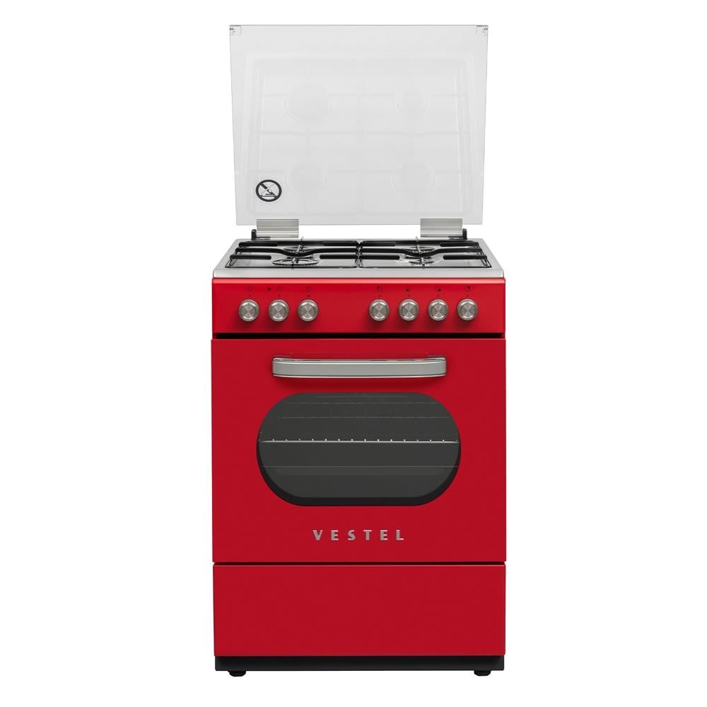 VestelSolo FırınlarVestel SF 8400 Retro Kırmızı 4 Gözü Gazlı A Enerji Sınıfı Solo Fırın