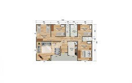 129 m² Tek Katlı Prefabrik Ev