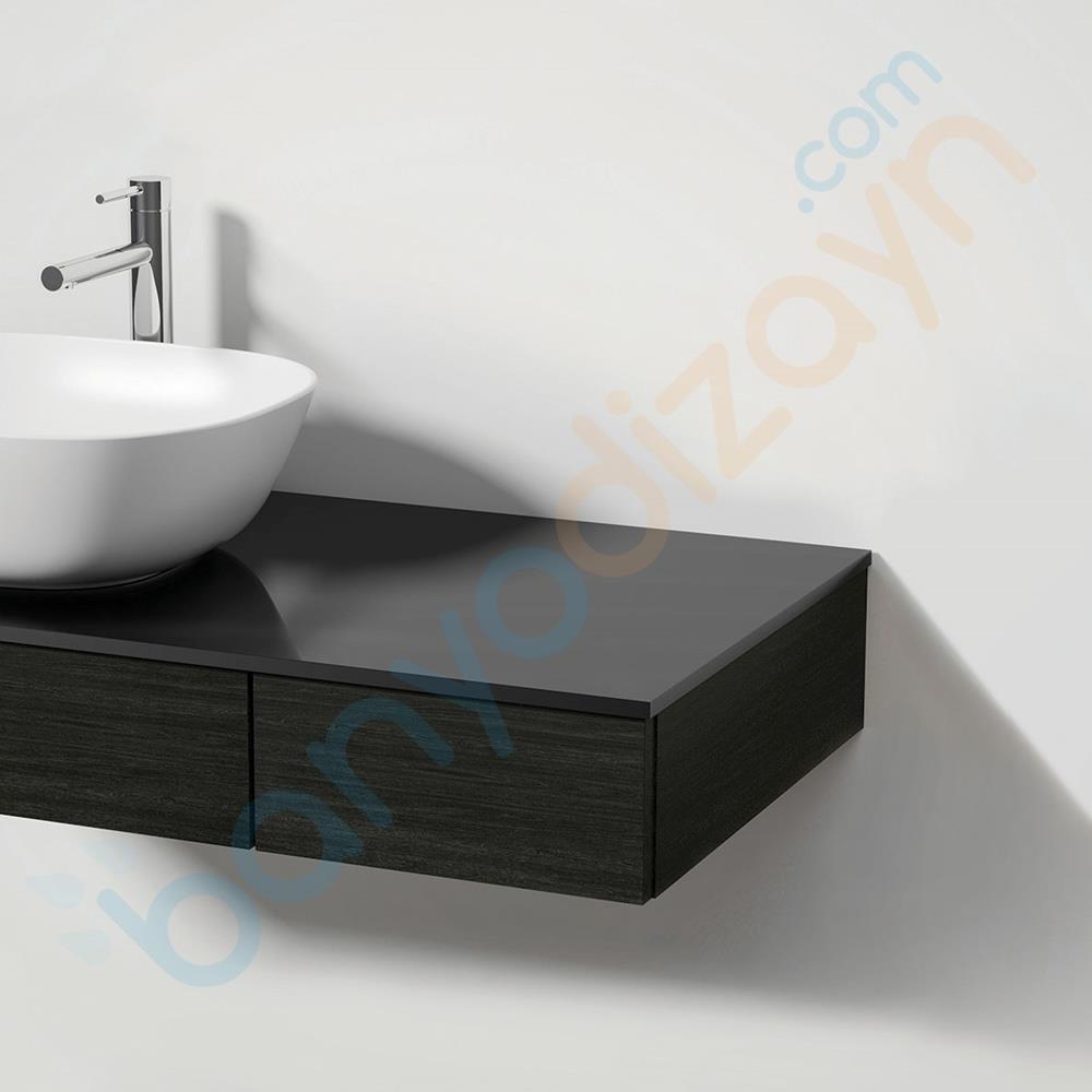  Vitra Origin Çekmeceli Tezgah, 90 cm, Hareli Siyah Meşe   65673