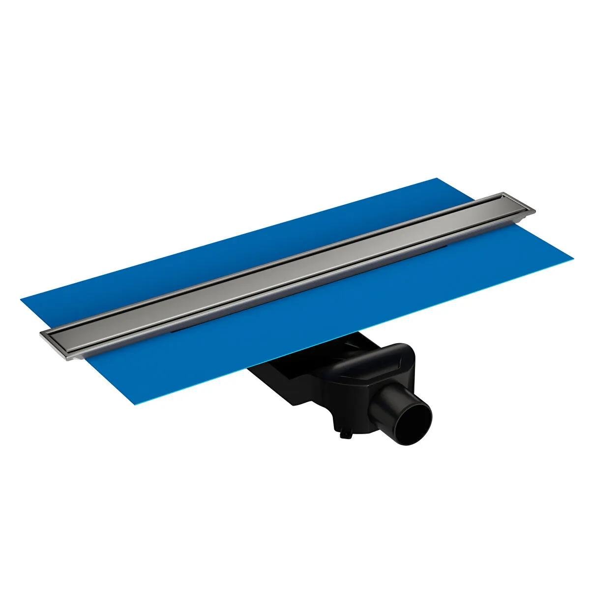 DK100 Eco-Flow Duş Kanalı Yandan Sifon, H:60, 50 cm, Mat Krom 59980478000