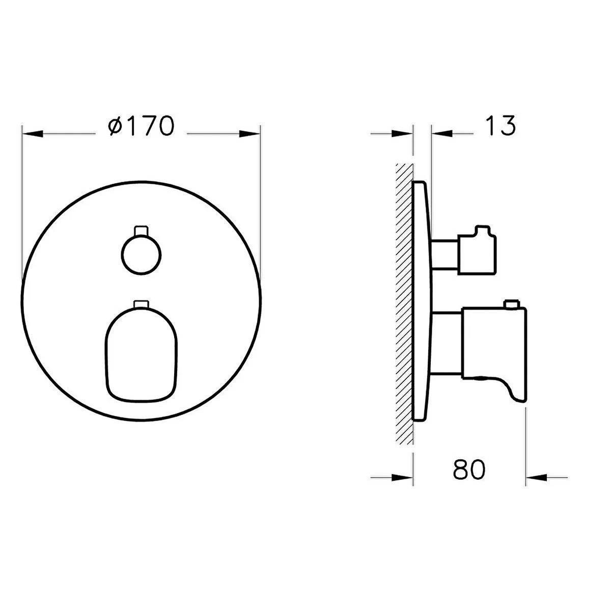 Artema Banyo Bataryası, Ankastre, Termostatik (V-Box Sıva Üstü Grubu) Krom, A42694