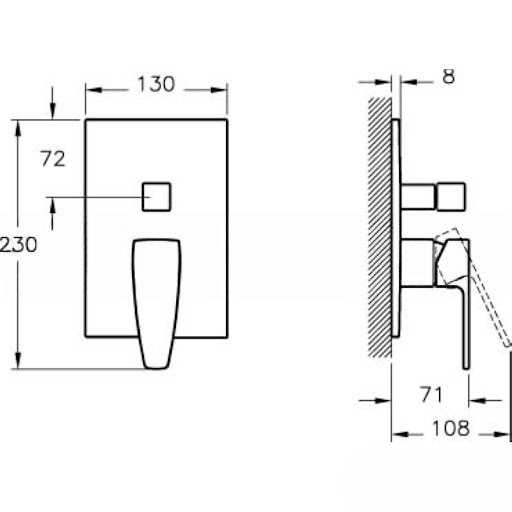 Artema Banyo Bataryası, Q-Line, Ankastre, (Sıva Üstü Grubu) Beyaz, A4054599