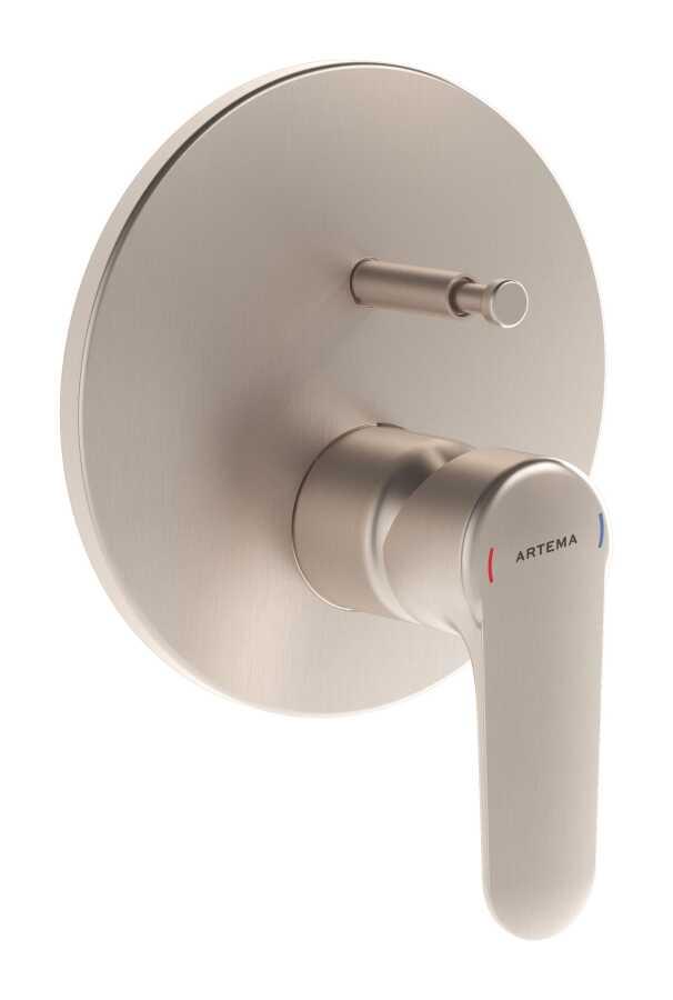 Artema Banyo Bataryası, Root Round, Ankastre, Fırçalı Nikel (Sıva Üstü Grubu) A4272734