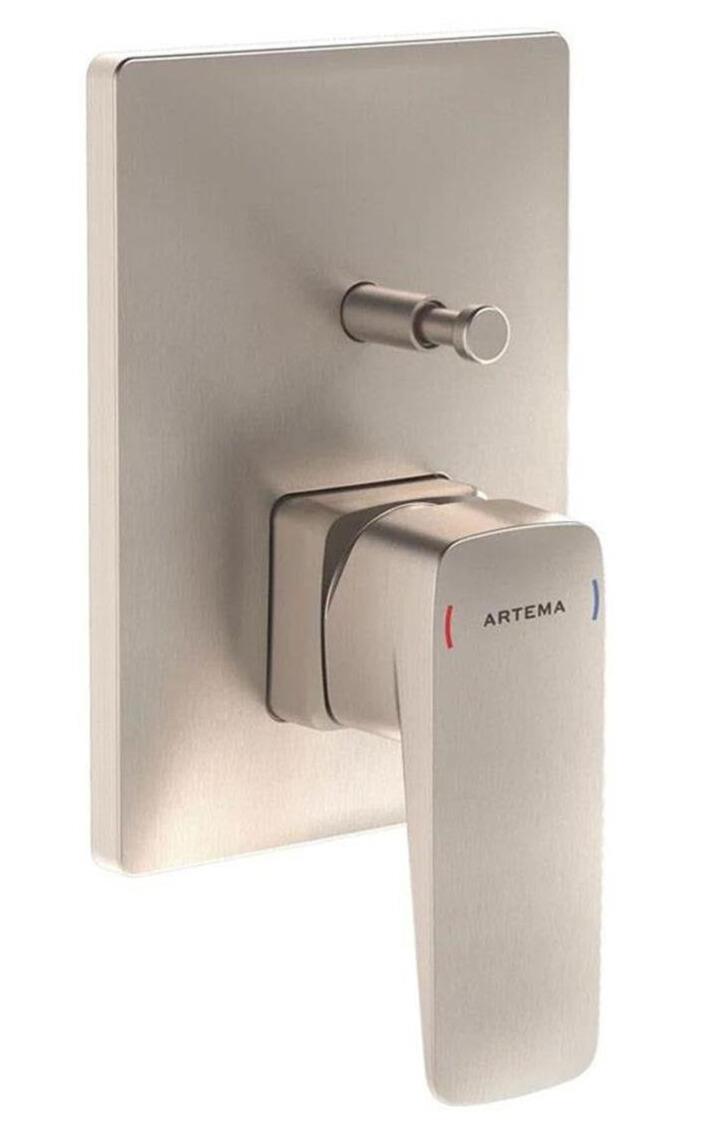 Artema Banyo Bataryası, Root Square, Ankastre, Fırçalı Nikel (Sıva Üstü Grubu) A4275234