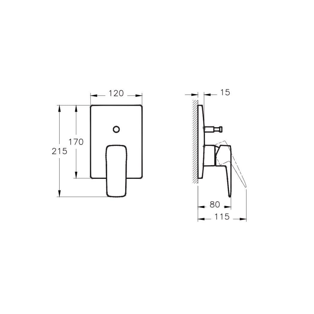 Artema Banyo Bataryası, Root Square, Ankastre, Mat Siyah (Sıva Üstü Grubu) A4275236
