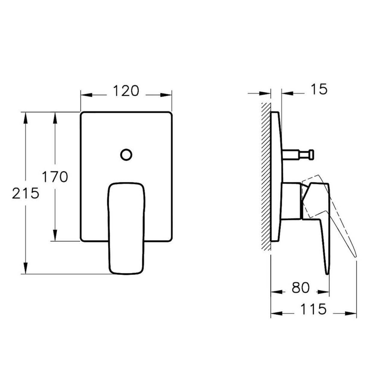 Artema Banyo Bataryası, Root Square, Ankastre, Fırçalı Nikel (Sıva Üstü Grubu) A4275234