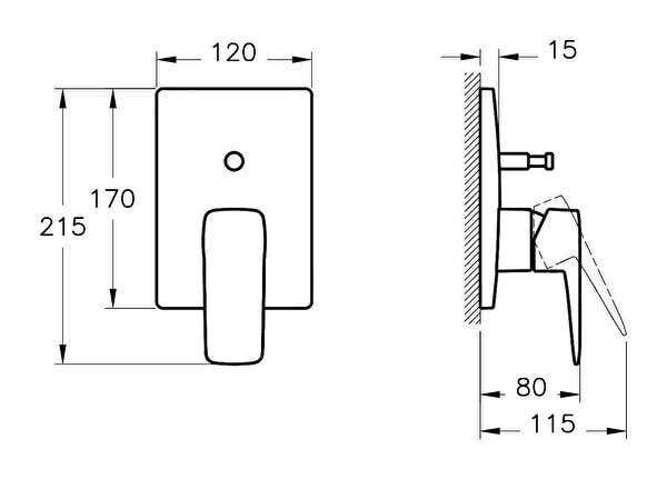 Artema Banyo Bataryası,Root Square, Ankastre, Altın (Sıva Üstü Grubu) A4275223