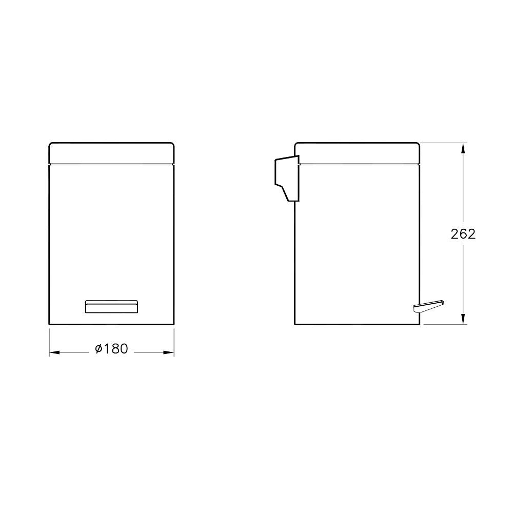 Artema Çöp Kovası, Arkitekta, 3 Litre, Parlak Paslanmaz Çelik, A44054